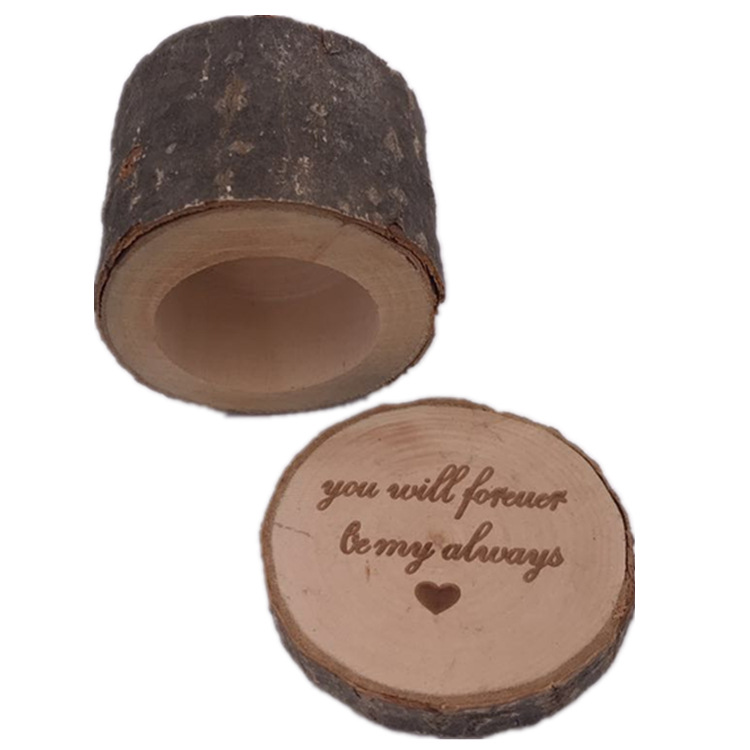 Wooden Wedding Fresh Ring Box for Girlfriend Cute Girl Heart Decoration Lettering Cool Ring Box