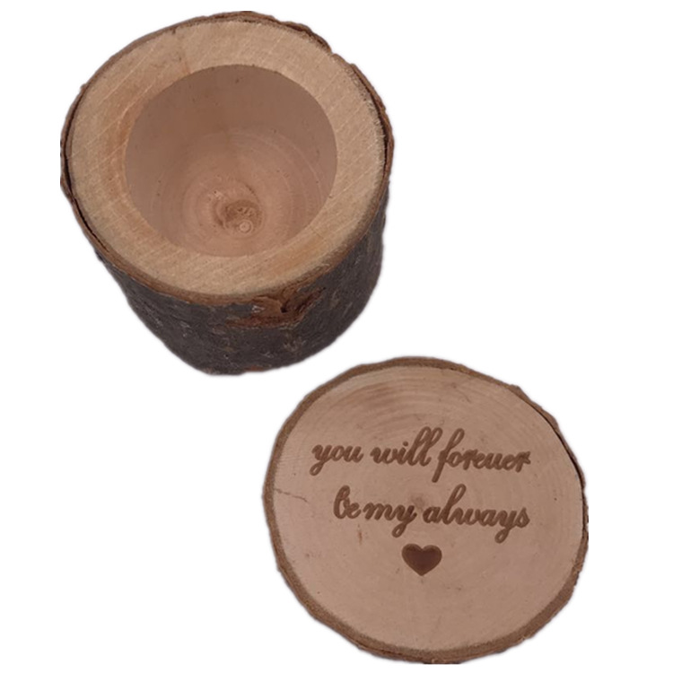 Wooden Wedding Fresh Ring Box for Girlfriend Cute Girl Heart Decoration Lettering Cool Ring Box