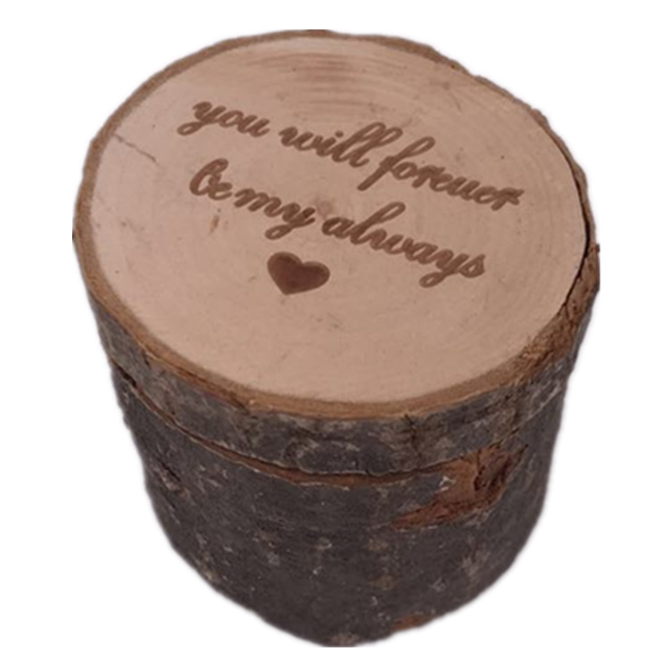 Wooden Wedding Fresh Ring Box for Girlfriend Cute Girl Heart Decoration Lettering Cool Ring Box
