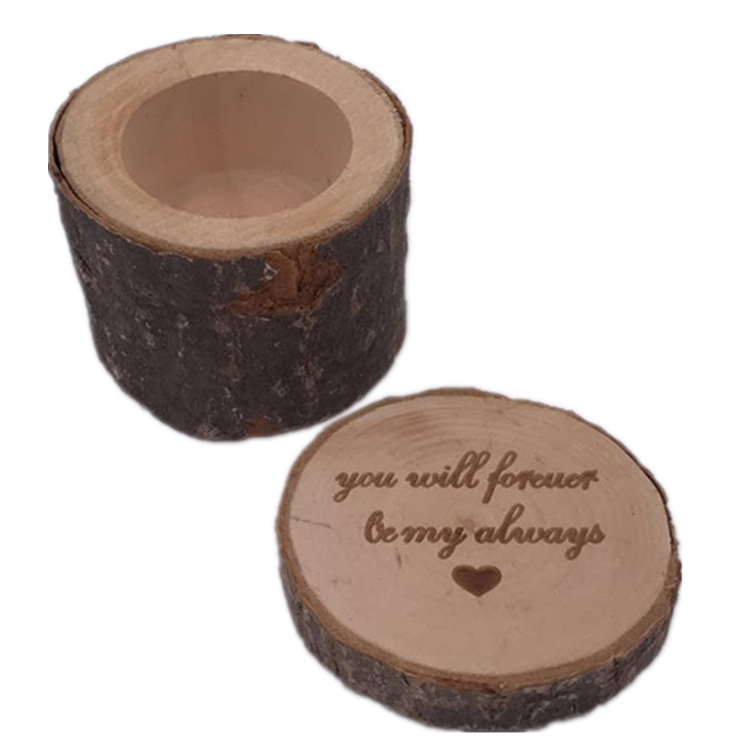 Wooden Wedding Fresh Ring Box for Girlfriend Cute Girl Heart Decoration Lettering Cool Ring Box