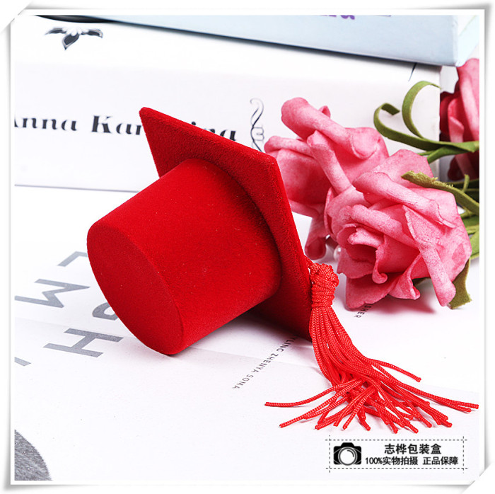 Jewelry box doctoral hat modeling Jewelry box ring box gift box flocking Jewelry box Jewelry box doctoral hat modeling Jewelry box ring box gift box flocking Jewelry box