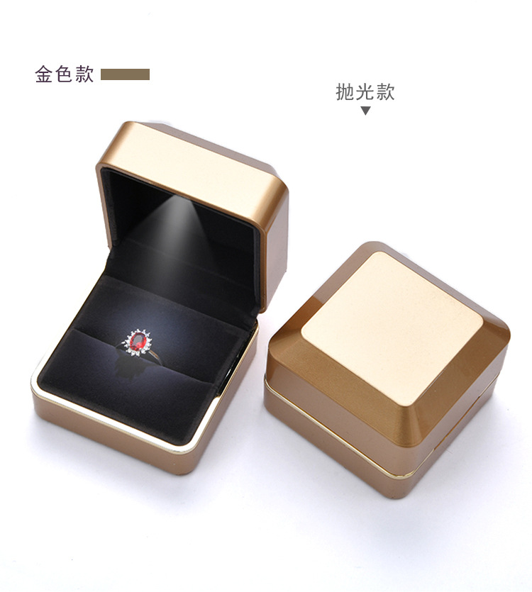 Fenfen Packaging Factory Direct Sales Jewelry Box Jewelry Box Ring Box Pendant Necklace Box Customized with LED Light