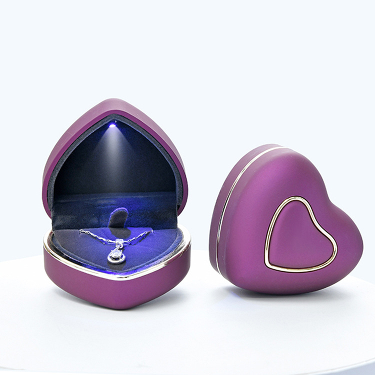 Fenfen Packaging Factory Direct Sales Jewelry Box Jewelry Box Ring Box Pendant Necklace Box Customized with LED Light
