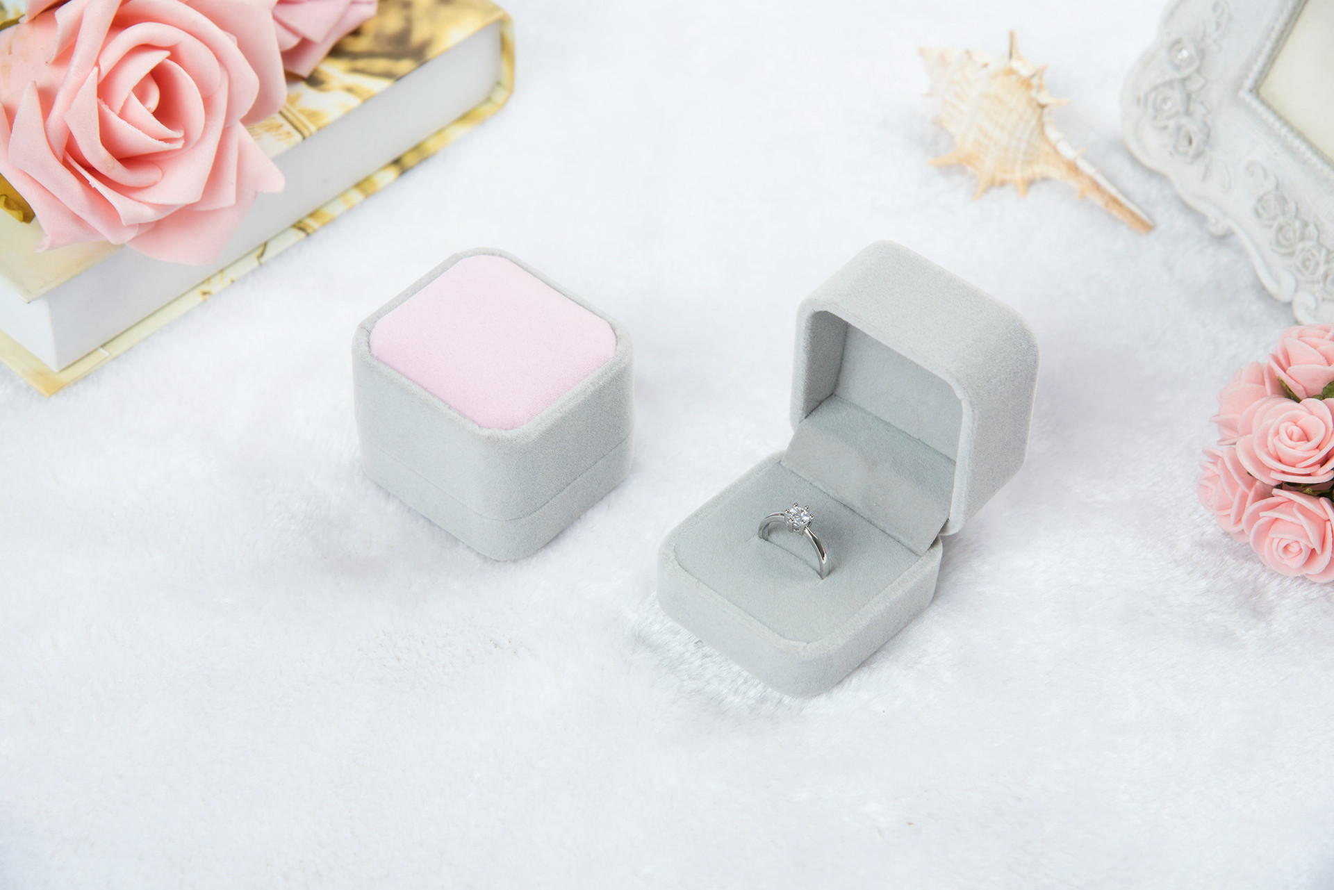 Flannel Ring Box Jewelry Box Badge Box Pink Gray Jewelry Box Jewelry Ring Box Wholesale Flannel Ring Box Jewelry Box Badge Box Pink Gray Jewelry Box Jewelry Ring Box Wholesale