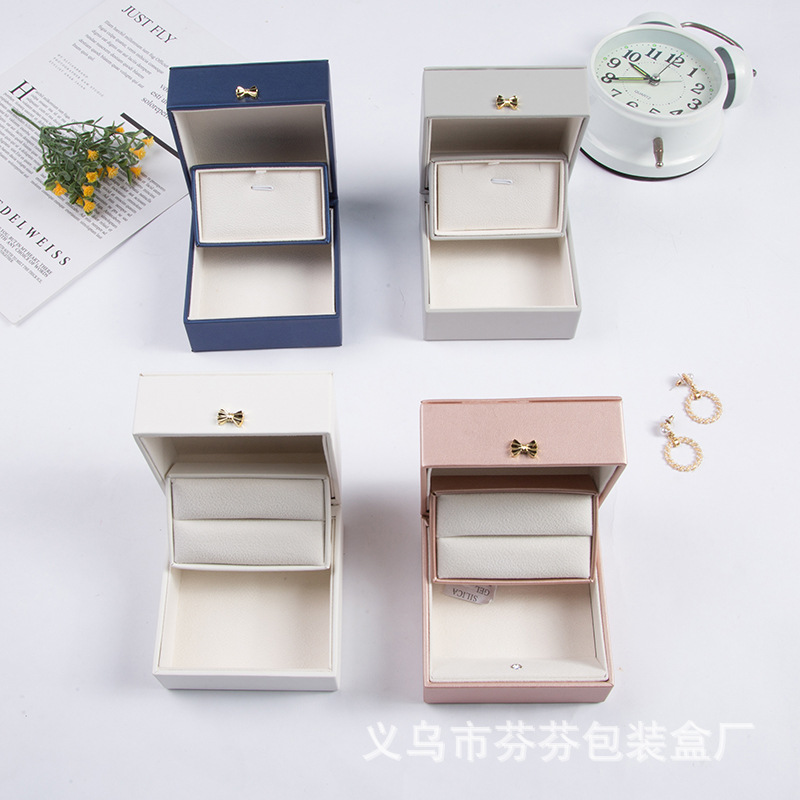 Factory Direct Sales High-End Ornament LED Light Ring Box Double Ring Box Watch Box Jewelry Box Custom Factory Direct Sales High-End Ornament LED Light Ring Box Double Ring Box Watch Box Jewelry Box Custom