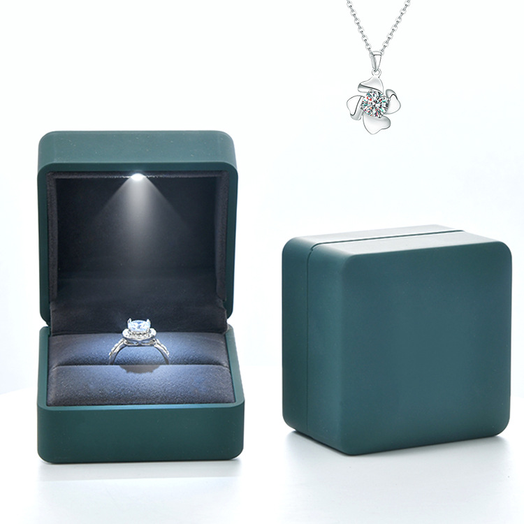 Fenfen Packaging Factory Direct Sales Jewelry Box Jewelry Box Ring Box Pendant Necklace Box Customized with LED Light