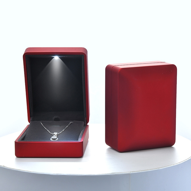 Fenfen Packaging Factory Direct Sales Jewelry Box Jewelry Box Ring Box Pendant Necklace Box Customized with LED Light