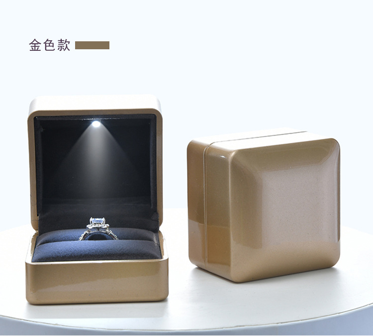 Fenfen Packaging Factory Direct Sales Jewelry Box Jewelry Box Ring Box Pendant Necklace Box Customized with LED Light