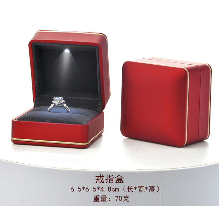 Fenfen Packaging Factory Direct Sales Jewelry Box Jewelry Box Ring Box Pendant Necklace Box Customized with LED Light