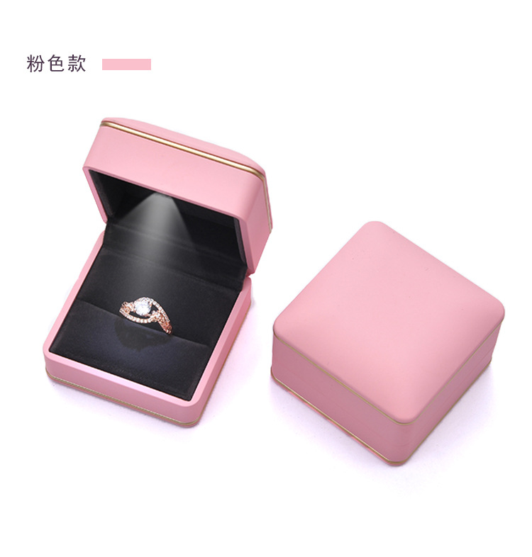 Fenfen Packaging Factory Direct Sales Jewelry Box Jewelry Box Ring Box Pendant Necklace Box Customized with LED Light