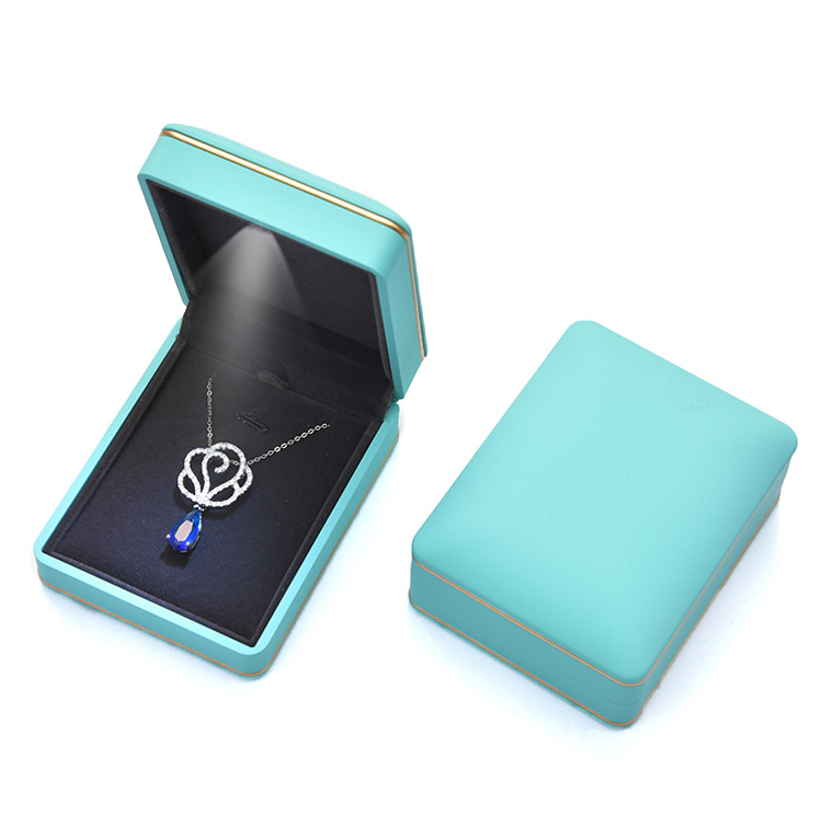 Fenfen Packaging Factory Direct Sales Jewelry Box Jewelry Box Ring Box Pendant Necklace Box Customized with LED Light