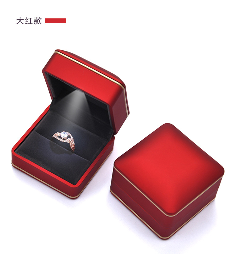 Fenfen Packaging Factory Direct Sales Jewelry Box Jewelry Box Ring Box Pendant Necklace Box Customized with LED Light