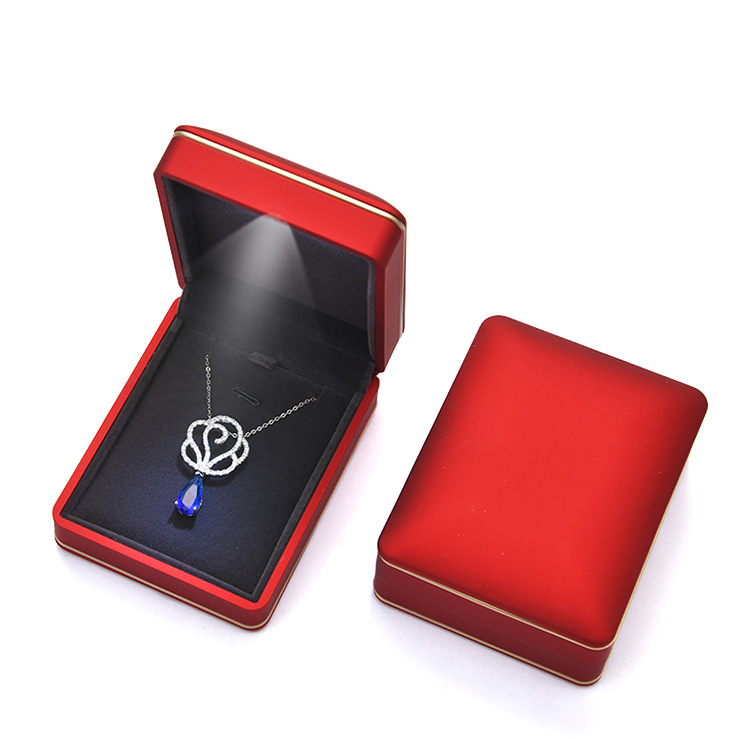 Fenfen Packaging Factory Direct Sales Jewelry Box Jewelry Box Ring Box Pendant Necklace Box Customized with LED Light