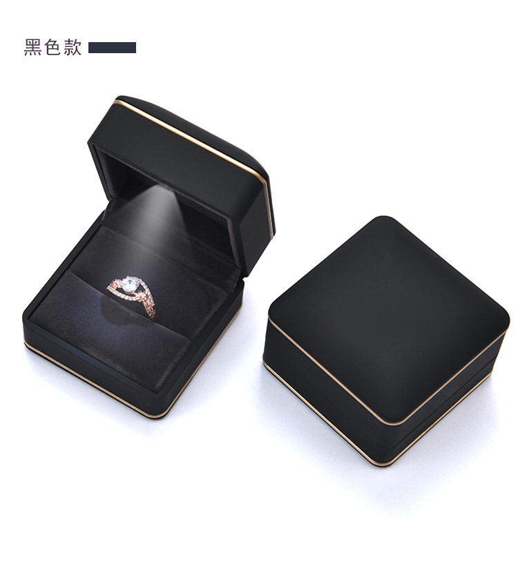 Fenfen Packaging Factory Direct Sales Jewelry Box Jewelry Box Ring Box Pendant Necklace Box Customized with LED Light