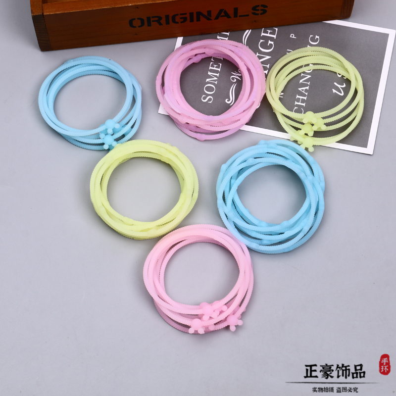 Colorful Children&#039;s Silicone Bracelet Customized Printable Lettering Logo Wrist Strap for Sports Men&#039;s and Women&#039;s Luminous Bracelet