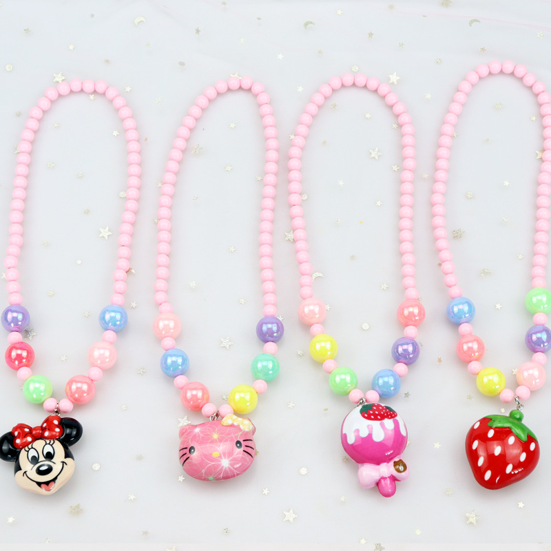 Korean Children&#039;s Luminous Necklace, Bracelet Set Princess Elsa Girls Jewelry Girl&#039;s All-Match Children&#039;s Accessories