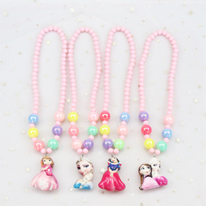 Korean Children's Luminous Necklace, Bracelet Set Princess Elsa Girls Jewelry Girl's All-Match Children's Accessories Korean Children's Luminous Necklace, Bracelet Set Princess Elsa Girls Jewelry Girl's All-Match Children's Accessories