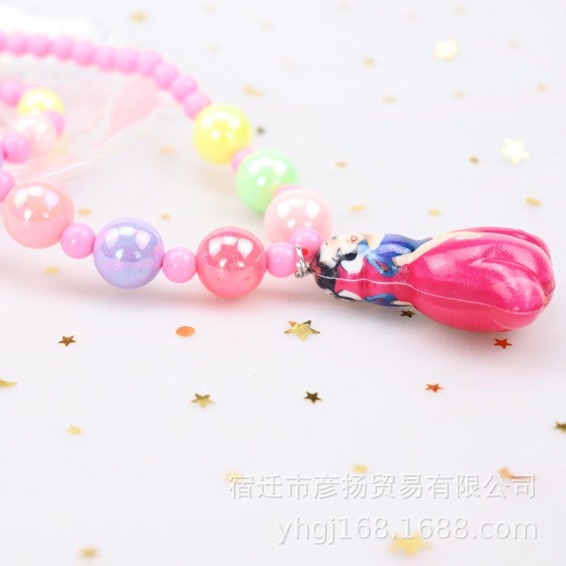 Korean Children's Luminous Necklace, Bracelet Set Princess Elsa Girls Jewelry Girl's All-Match Children's Accessories Korean Children's Luminous Necklace, Bracelet Set Princess Elsa Girls Jewelry Girl's All-Match Children's Accessories