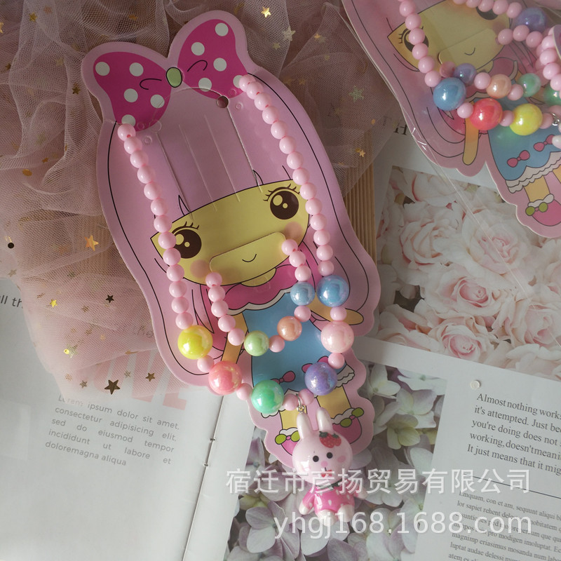 Korean Children's Luminous Necklace, Bracelet Set Princess Elsa Girls Jewelry Girl's All-Match Children's Accessories Korean Children's Luminous Necklace, Bracelet Set Princess Elsa Girls Jewelry Girl's All-Match Children's Accessories