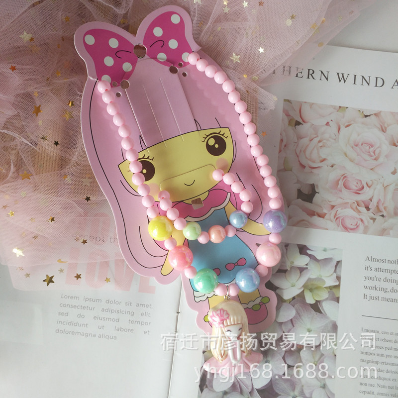Korean Children's Luminous Necklace, Bracelet Set Princess Elsa Girls Jewelry Girl's All-Match Children's Accessories Korean Children's Luminous Necklace, Bracelet Set Princess Elsa Girls Jewelry Girl's All-Match Children's Accessories