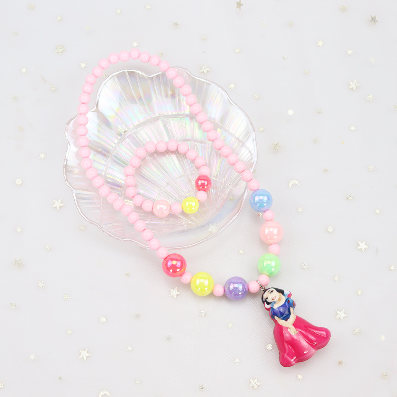 Korean Children's Luminous Necklace, Bracelet Set Princess Elsa Girls Jewelry Girl's All-Match Children's Accessories Korean Children's Luminous Necklace, Bracelet Set Princess Elsa Girls Jewelry Girl's All-Match Children's Accessories