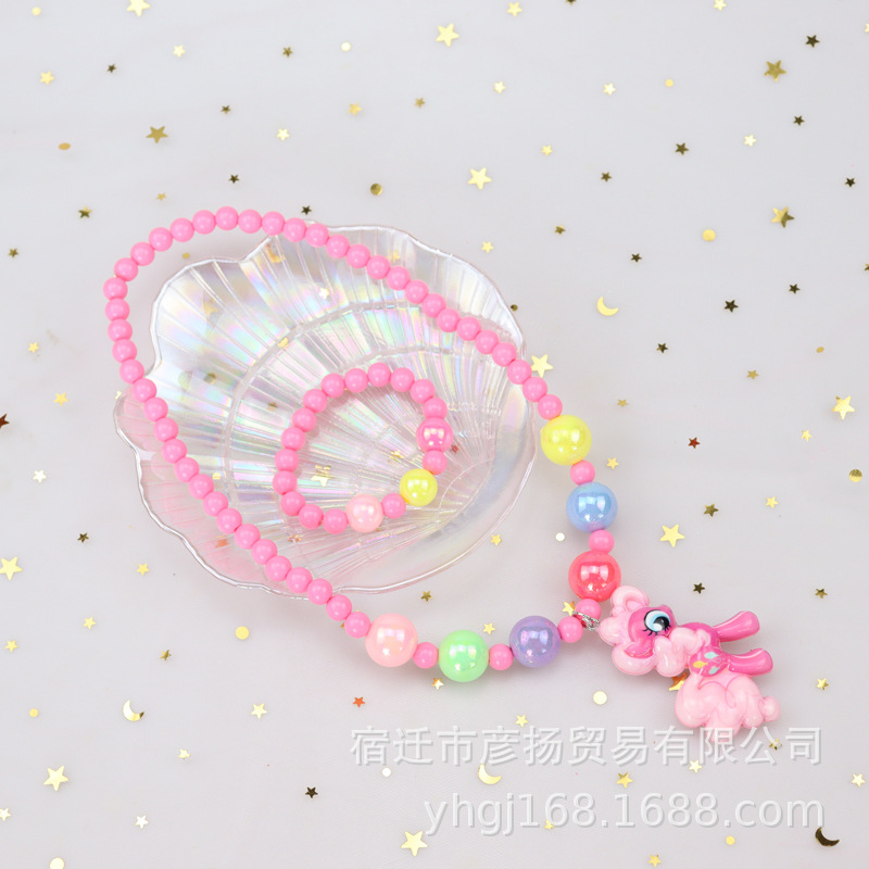 Korean Children's Luminous Necklace, Bracelet Set Princess Elsa Girls Jewelry Girl's All-Match Children's Accessories Korean Children's Luminous Necklace, Bracelet Set Princess Elsa Girls Jewelry Girl's All-Match Children's Accessories