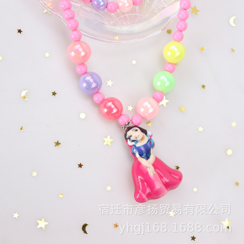 Korean Children's Luminous Necklace, Bracelet Set Princess Elsa Girls Jewelry Girl's All-Match Children's Accessories Korean Children's Luminous Necklace, Bracelet Set Princess Elsa Girls Jewelry Girl's All-Match Children's Accessories