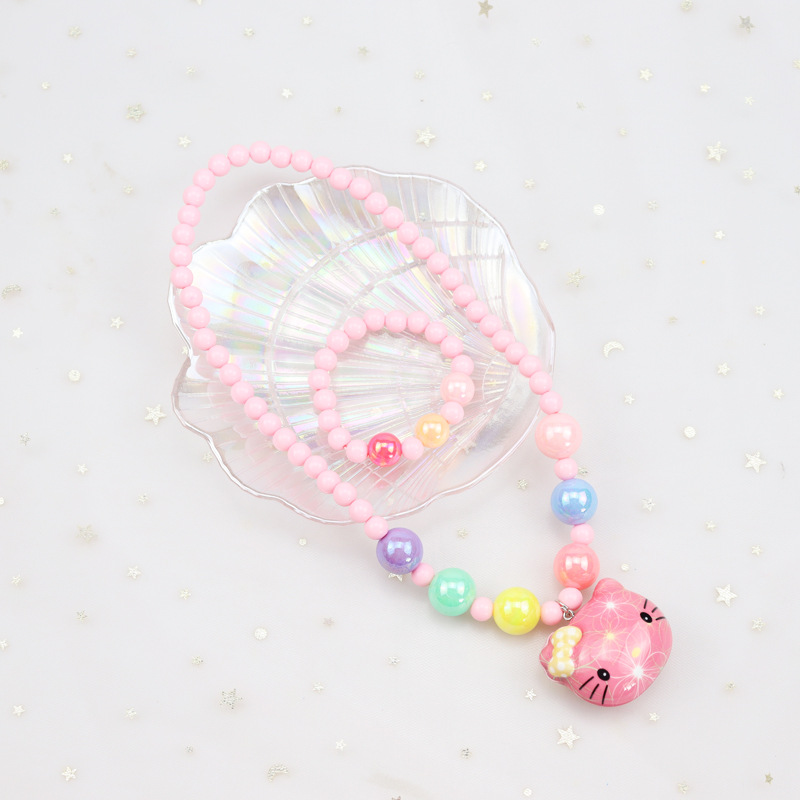 Korean Children's Luminous Necklace, Bracelet Set Princess Elsa Girls Jewelry Girl's All-Match Children's Accessories Korean Children's Luminous Necklace, Bracelet Set Princess Elsa Girls Jewelry Girl's All-Match Children's Accessories