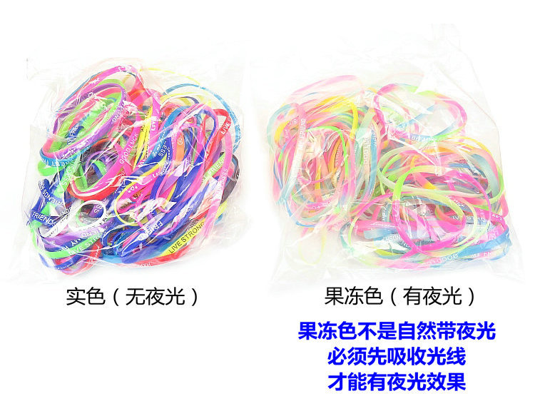 Hot Sale Promotion Gift Printing English Letter Luminous Silicone Bracelet Fluorescent Luminous Rubber Sports Bracelet Hot Sale Promotion Gift Printing English Letter Luminous Silicone Bracelet Fluorescent Luminous Rubber Sports Bracelet