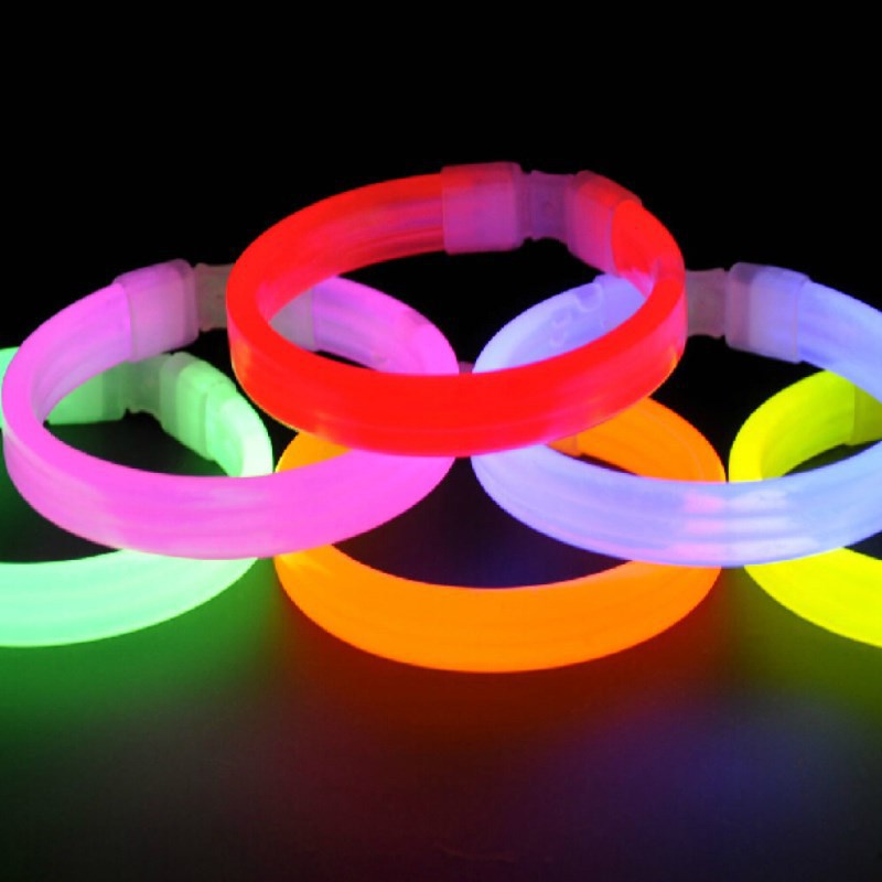 Fluorescent Bracelet Light Stick Triple Luminous Bracelet Bracelet Night Running Disco Luminous Wrist Strap Glow Stick Printed Logo