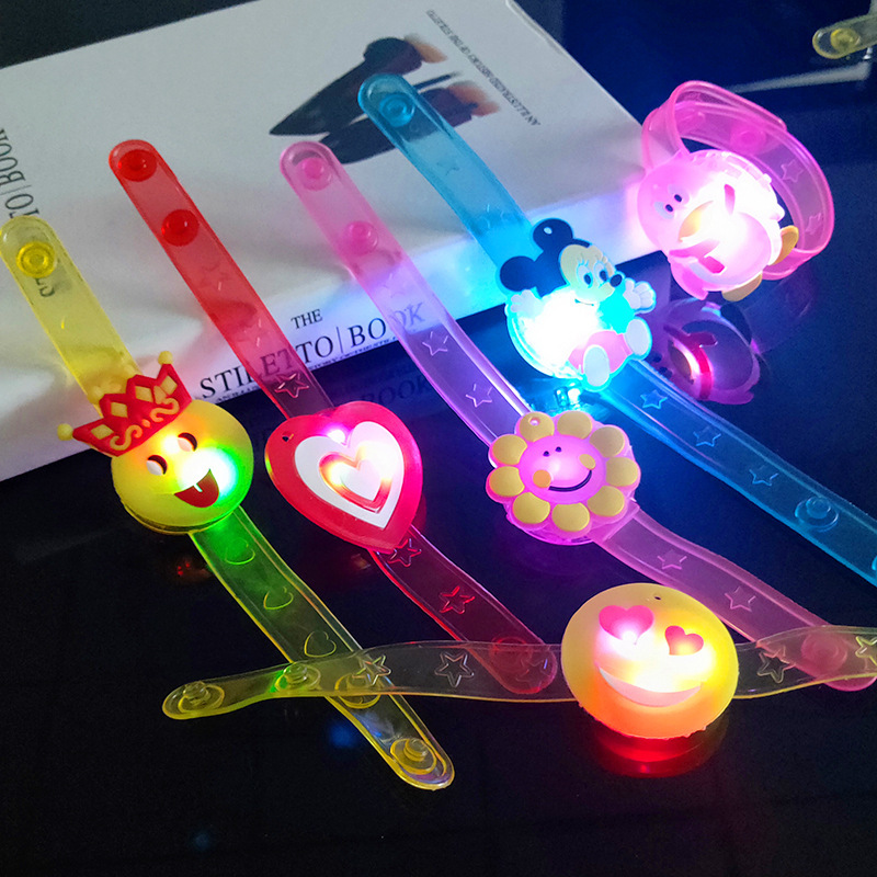 Luminous Cartoon Watch Wrist Strap Flash Bracelet Cartoon Bracelet Flash Children&#039;s Toy Factory Wholesale Small Gift