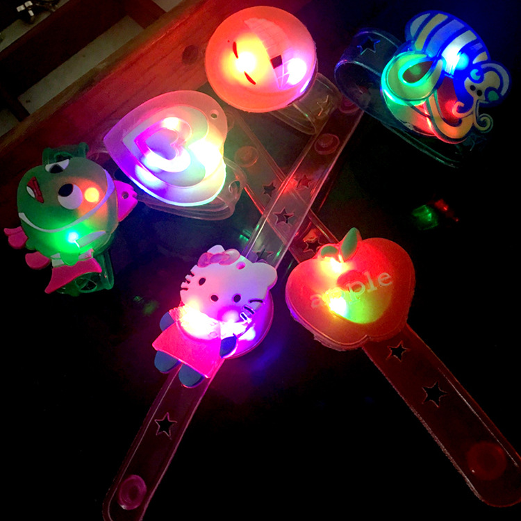 Luminous Cartoon Watch Wrist Strap Flash Bracelet Cartoon Bracelet Flash Children&#039;s Toy Factory Wholesale Small Gift