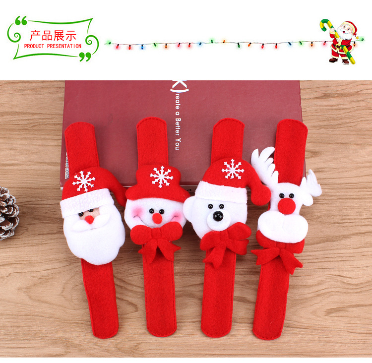 Christmas Gift Luminous Patting Watch LED Flash Slap Bracelet Bracelet Santa Claus Wrist Strap Children's Toys Christmas Gift Luminous Patting Watch LED Flash Slap Bracelet Bracelet Santa Claus Wrist Strap Children's Toys