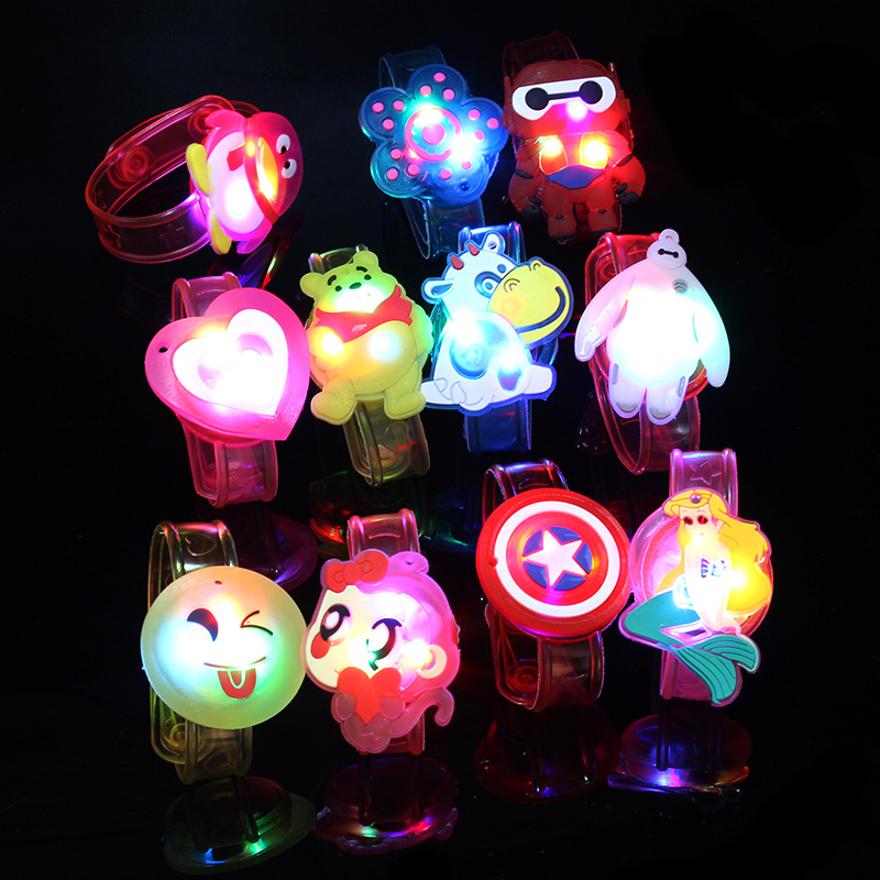 A Variety of Luminous Cartoon Creative Watch Flash Wrist Strap Bracelet Children&#039;s Gift Stall Hot Sale Small Toys Wholesale