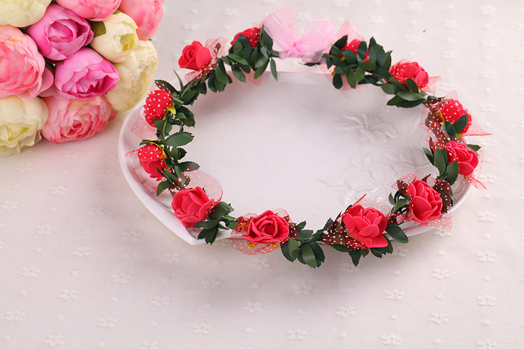 Garland Wreath Headdress Korean Mori Girl Crown Hair Ring Luminous Scanning Code Wholesale Photo Headdress Children's Bracelet Push Garland Wreath Headdress Korean Mori Girl Crown Hair Ring Luminous Scanning Code Wholesale Photo Headdress Children's Bracelet Push