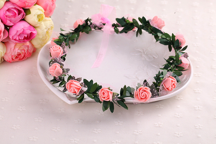 Garland Wreath Headdress Korean Mori Girl Crown Hair Ring Luminous Scanning Code Wholesale Photo Headdress Children's Bracelet Push Garland Wreath Headdress Korean Mori Girl Crown Hair Ring Luminous Scanning Code Wholesale Photo Headdress Children's Bracelet Push