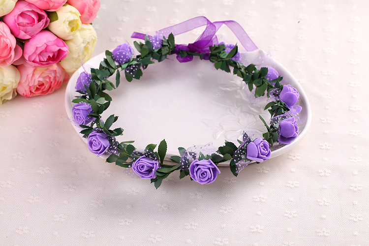 Garland Wreath Headdress Korean Mori Girl Crown Hair Ring Luminous Scanning Code Wholesale Photo Headdress Children's Bracelet Push Garland Wreath Headdress Korean Mori Girl Crown Hair Ring Luminous Scanning Code Wholesale Photo Headdress Children's Bracelet Push