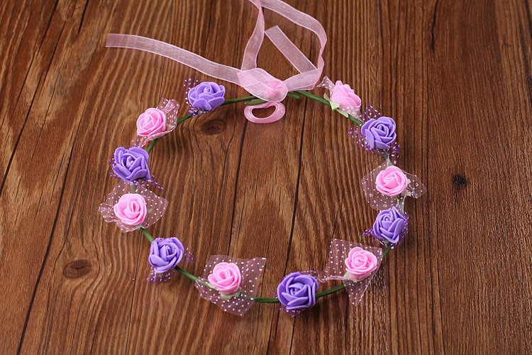 Garland Wreath Headdress Korean Mori Girl Crown Hair Ring Luminous Scanning Code Wholesale Photo Headdress Children's Bracelet Push Garland Wreath Headdress Korean Mori Girl Crown Hair Ring Luminous Scanning Code Wholesale Photo Headdress Children's Bracelet Push