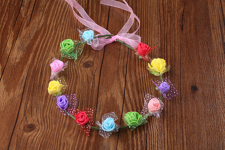 Garland Wreath Headdress Korean Mori Girl Crown Hair Ring Luminous Scanning Code Wholesale Photo Headdress Children's Bracelet Push Garland Wreath Headdress Korean Mori Girl Crown Hair Ring Luminous Scanning Code Wholesale Photo Headdress Children's Bracelet Push