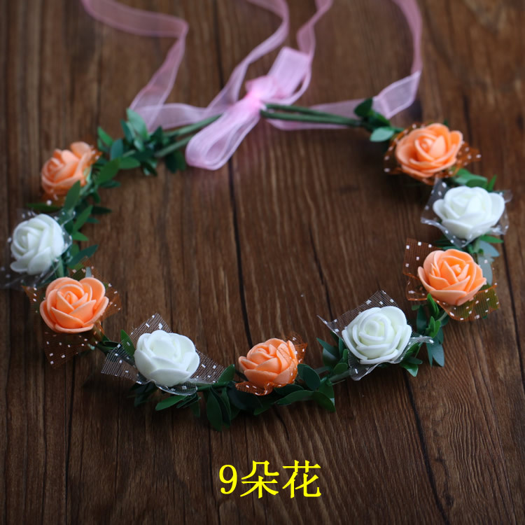 Garland Wreath Headdress Korean Mori Girl Crown Hair Ring Luminous Scanning Code Wholesale Photo Headdress Children's Bracelet Push Garland Wreath Headdress Korean Mori Girl Crown Hair Ring Luminous Scanning Code Wholesale Photo Headdress Children's Bracelet Push