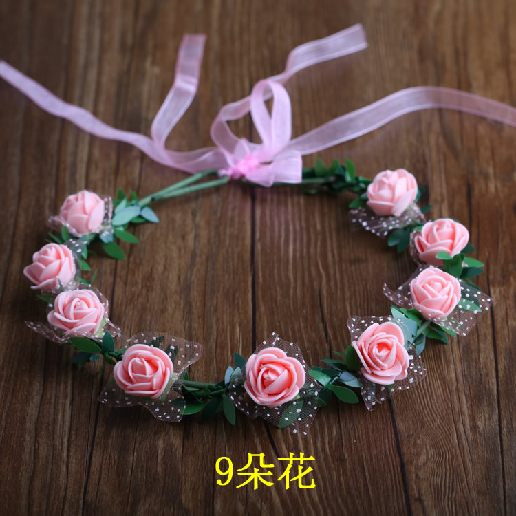 Garland Wreath Headdress Korean Mori Girl Crown Hair Ring Luminous Scanning Code Wholesale Photo Headdress Children's Bracelet Push Garland Wreath Headdress Korean Mori Girl Crown Hair Ring Luminous Scanning Code Wholesale Photo Headdress Children's Bracelet Push
