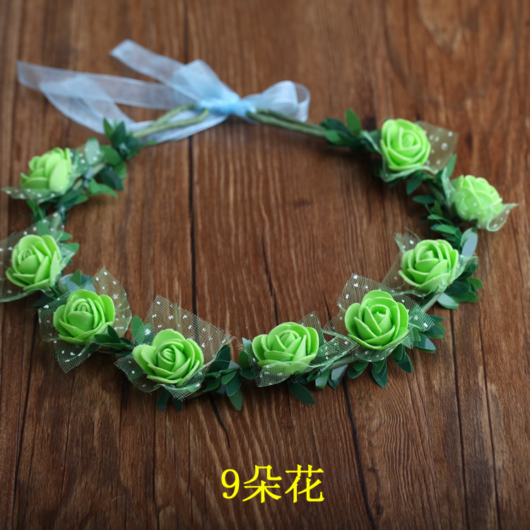 Garland Wreath Headdress Korean Mori Girl Crown Hair Ring Luminous Scanning Code Wholesale Photo Headdress Children's Bracelet Push Garland Wreath Headdress Korean Mori Girl Crown Hair Ring Luminous Scanning Code Wholesale Photo Headdress Children's Bracelet Push