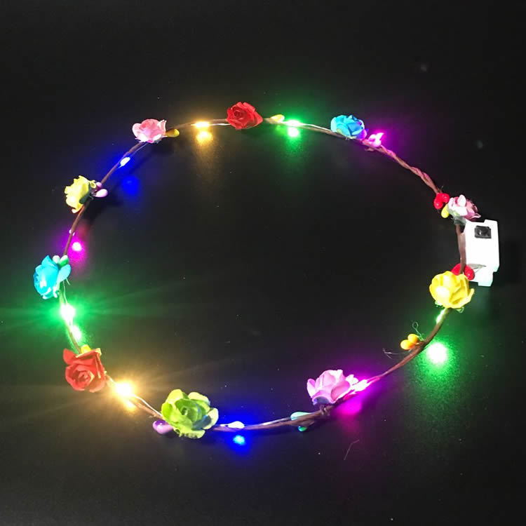 Garland Wreath Headdress Korean Mori Girl Crown Hair Ring Luminous Scanning Code Wholesale Photo Headdress Children's Bracelet Push Garland Wreath Headdress Korean Mori Girl Crown Hair Ring Luminous Scanning Code Wholesale Photo Headdress Children's Bracelet Push