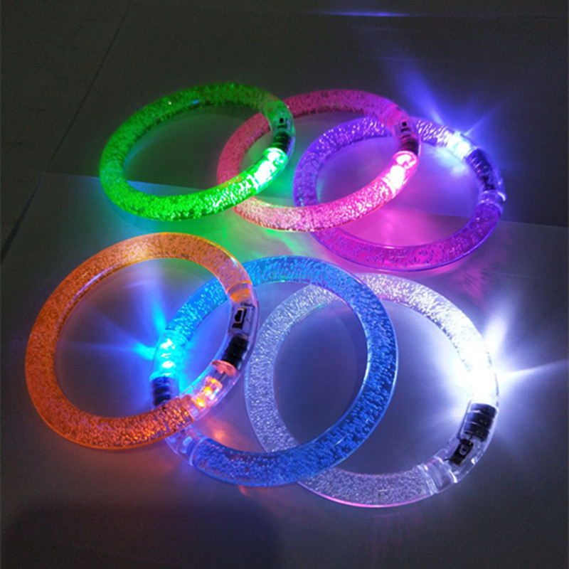 Colorful LED Flash Acrylic Bracelet Colorful LED Luminous Hand Ring Concert Bar Hot Sale Wholesale