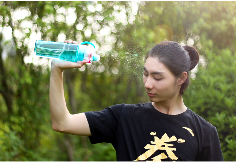 New plastic cup sports cup single-layer straw cup Space student cup wholesale customization