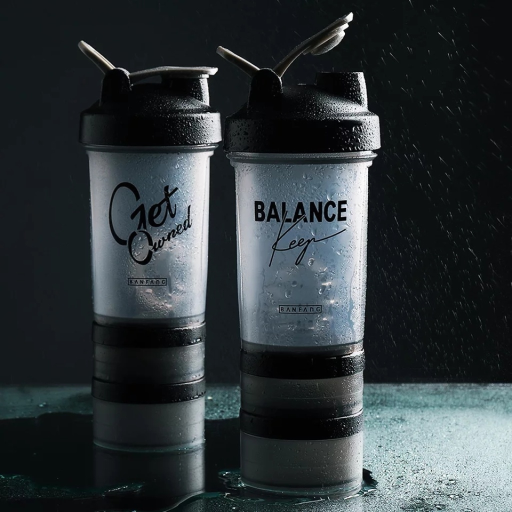 Shake Cup Three-Layer Pp Material Fitness Dried Egg White Plastic Water Cup Sports Cup Custom Logo Shake Cup Three-Layer Pp Material Fitness Dried Egg White Plastic Water Cup Sports Cup Custom Logo
