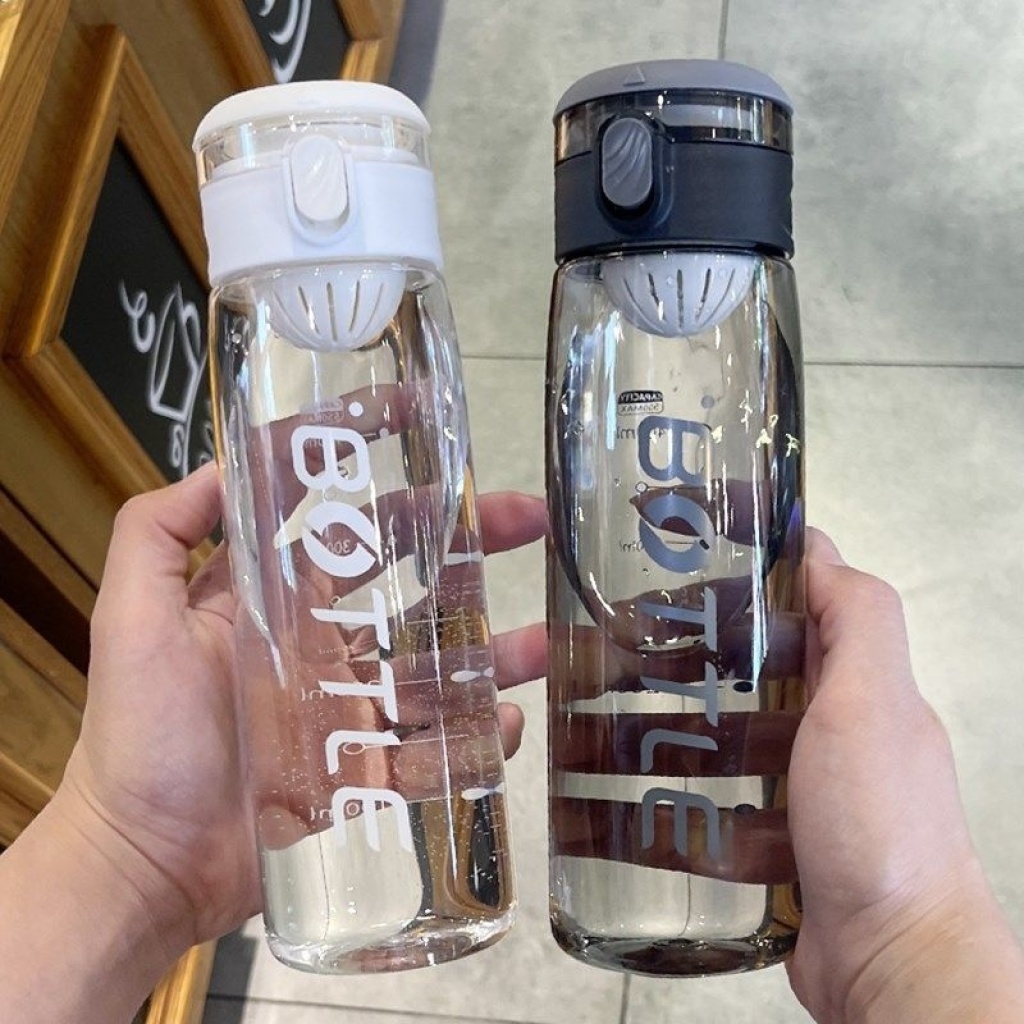 Japanese Style Simple Water Cup Male and Female Student Couple Cute Fresh with Tea Infuser Bounce Cover Plastic Cup Fitness Sports Cup Japanese Style Simple Water Cup Male and Female Student Couple Cute Fresh with Tea Infuser Bounce Cover Plastic Cup Fitness Sports Cup