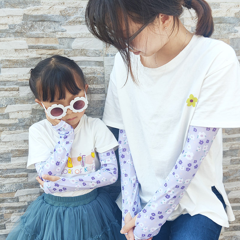 Korean Style Xuan Ya Sun Protection Parent-Child Ice Sleeve Female Driving Outdoor Riding Military Training Ice Silk Children's Net Red Armband Summer Customization Korean Style Xuan Ya Sun Protection Parent-Child Ice Sleeve Female Driving Outdoor Riding Military Training Ice Silk Children's Net Red Armband Summer Customization