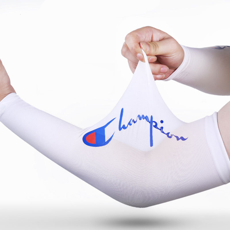 Fashion Brand Summer Ice Sleeve Sun Protection Female Driving Viscose Fiber Oversleeve Male Arm Riding Sleeves Basketball Arm Guard Car Interior Supplies
