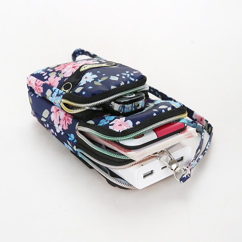 2021 New Women&#039;s Bag Casual Cool Arm Bag Mobile Phone Bag Sports Women&#039;s Backpack Flower Shoulder Messenger Bag Coin Purse